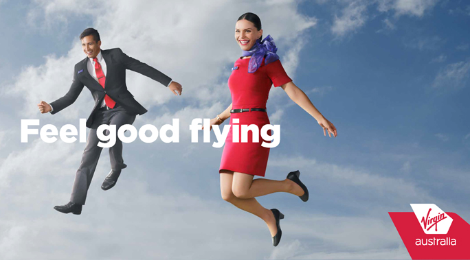 Feel Good Flying photographed by Michael Corridore for Virgin